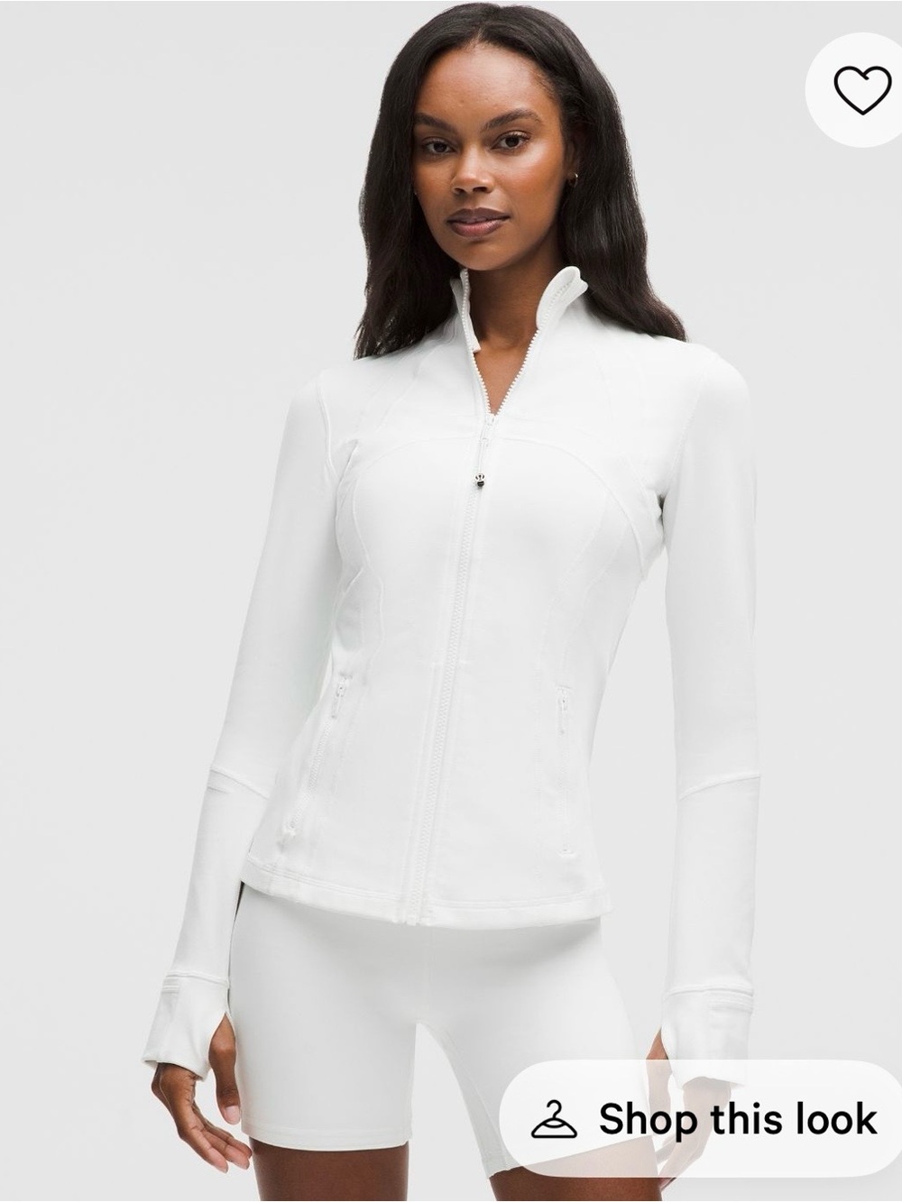 LULU Define Jacket Luon White Size 8